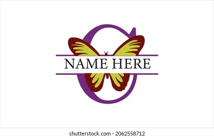 C Alphabet Butterfly abstract monogram vector logo template