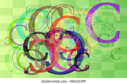 C Alphabet design art