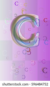 C Alphabet design background