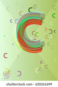 C Alphabet elements background