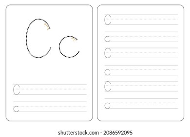 C alphabet latter tracing practice education