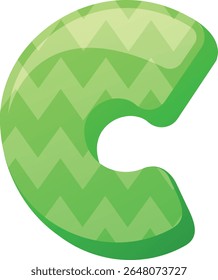 C alphabet letter childish font