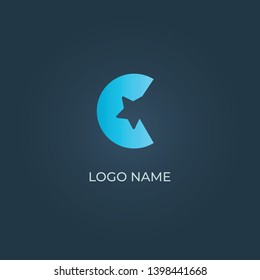 C alphabet logo design vector