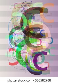 C Alphabet template background