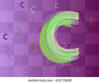 C Alphabet template background