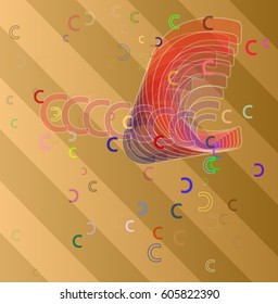 C Alphabet texture design