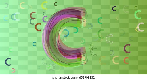 C Alphabet texture vector