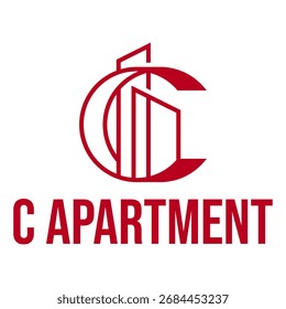 Diseño minimalista del logotipo del apartamento de C