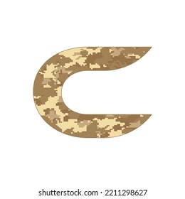 C army letter logo design 