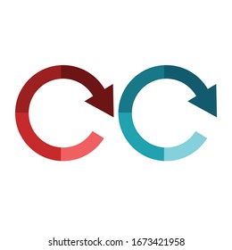 C Arrow Logo. C Logo Design. C Arrow Style Vector Icon Symbol Template