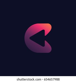 C Arrow Logo Template Design