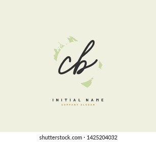 C B CB Beauty vector initial logo, handwriting logo of initial wedding, fashion, jewerly, signature, boutique, floral and botanical with creative template for any company or business.