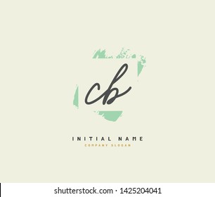 C B CB Beauty vector initial logo, handwriting logo of initial wedding, fashion, jewerly, signature, boutique, floral and botanical with creative template for any company or business.