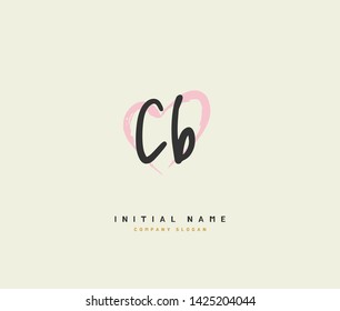 C B CB Beauty vector initial logo, handwriting logo of initial wedding, fashion, jewerly, signature, boutique, floral and botanical with creative template for any company or business.