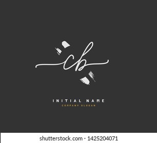 C B CB Beauty vector initial logo, handwriting logo of initial wedding, fashion, jewerly, signature, boutique, floral and botanical with creative template for any company or business.