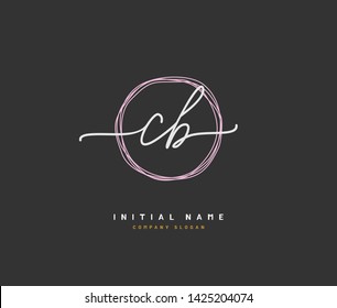 C B CB Beauty vector initial logo, handwriting logo of initial wedding, fashion, jewerly, signature, boutique, floral and botanical with creative template for any company or business.