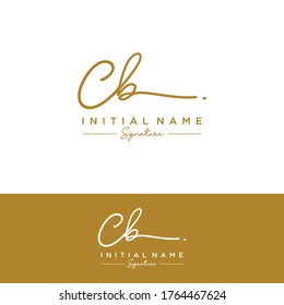 C B CB Initial letter handwriting and signature logo.