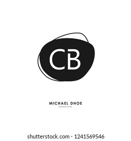 C B CB Initial logo letter with minimalist concept. Vector with scandinavian style logo.