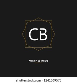 C B CB Initial logo letter with minimalist concept. Vector with scandinavian style logo.