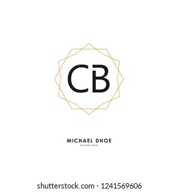 C B CB Initial logo letter with minimalist concept. Vector with scandinavian style logo.