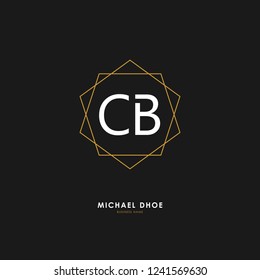 C B CB Initial logo letter with minimalist concept. Vector with scandinavian style logo.
