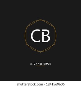 C B CB Initial logo letter with minimalist concept. Vector with scandinavian style logo.