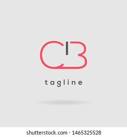 C B Double letter logo design vector template