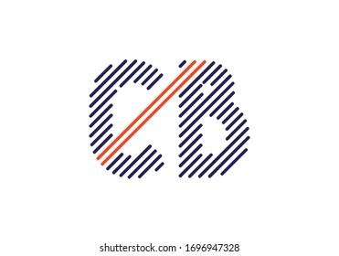 C B Plantilla vectorial de diseño de logotipo de carta inicial, símbolo alfabético gráfico para identidad empresarial