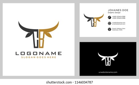 C B initial logo template vector