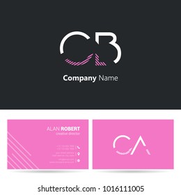 C & B joint logo letter design with business card template