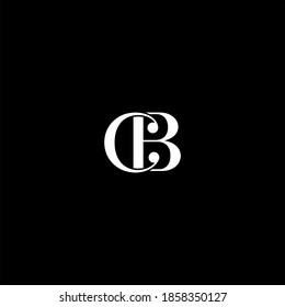 C B Letter Logo Abstract Design On Black Color Background, Cb Monogram