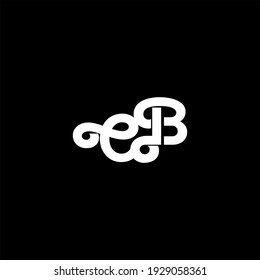 Diseño abstracto del logotipo de letra C B sobre fondo de color negro. alfabeto cb
