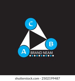Ein C B-Buchstabe Logo modernes Logo-Design auf schwarzem Hintergrund
