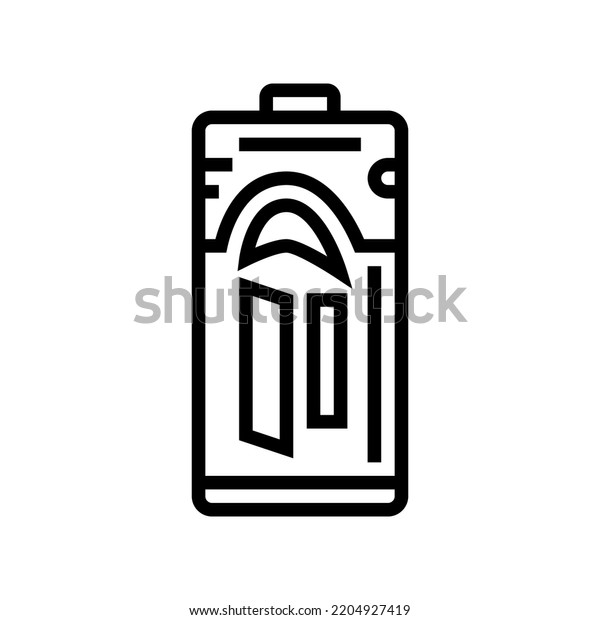 c battery\
power energy line icon vector. c battery power energy sign.\
isolated contour symbol black\
illustration