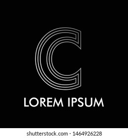 C beautiful letter for fashion and business initial letter or logo type