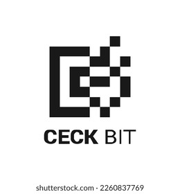 C bits Icon Logo Design Vektorgrafik