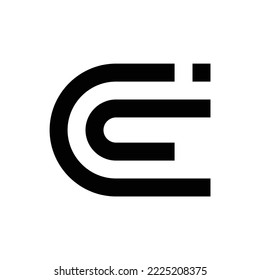 C black logo icon template