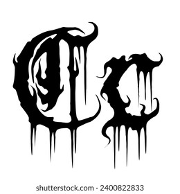 C - Black Metal Font 
