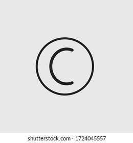 C black vector illustration eps 10