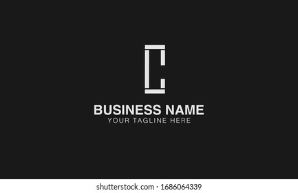 c block Unique Minimal Style golden and black colour initial based logo design vector illustrator