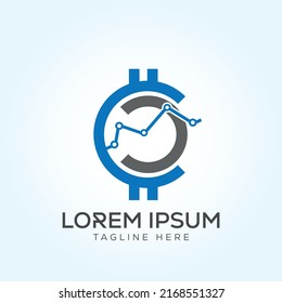 C Blockchain cryptocurrency letter Logo Template In Modern Creative Minimal Style Vector Design