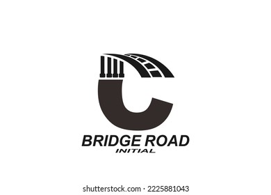 C Bridge Letter Logo Vorlage für Ihr Branding.