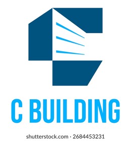 c Gebäude flache minimalistische Logo-Design