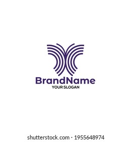 C Butterfly Logo Design Vector