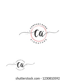 C A CA Initial logo template vector