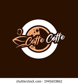 Diseños de logotipo de C y Caffe Coffe, adecuados para marcas de café y café