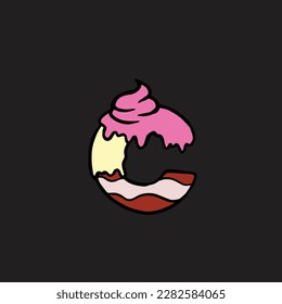 c del alfabeto y número del vector de la torta