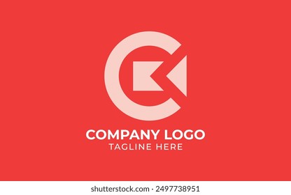 c + camera logo design, Initial Letter C with Film stripes for Movie Production logo design