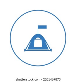 C camp tent tipi icon | Circle version icon |