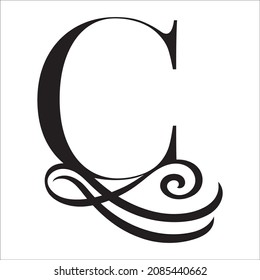 C, Capital letters in the style of Arabic script. Templates for creating logos, monograms, emblems. To decorate text in the old style.